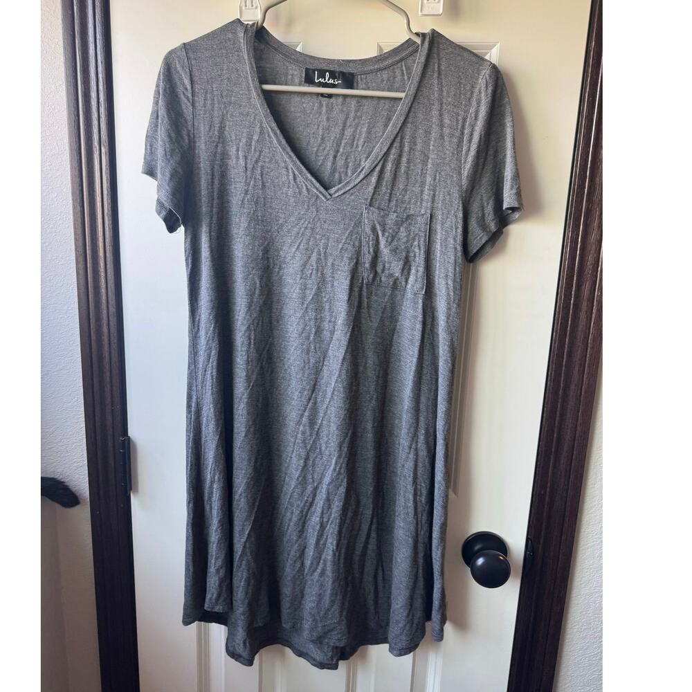 Lulus gray V-neck t-shirt dress size L